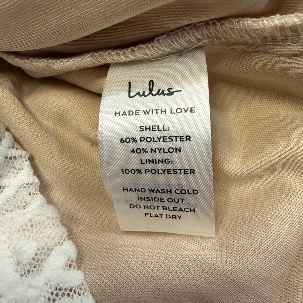 Lulus Elegant Moves Strapless Embroidered Mesh Mini Dress NWT Large - Picture 15 of 15